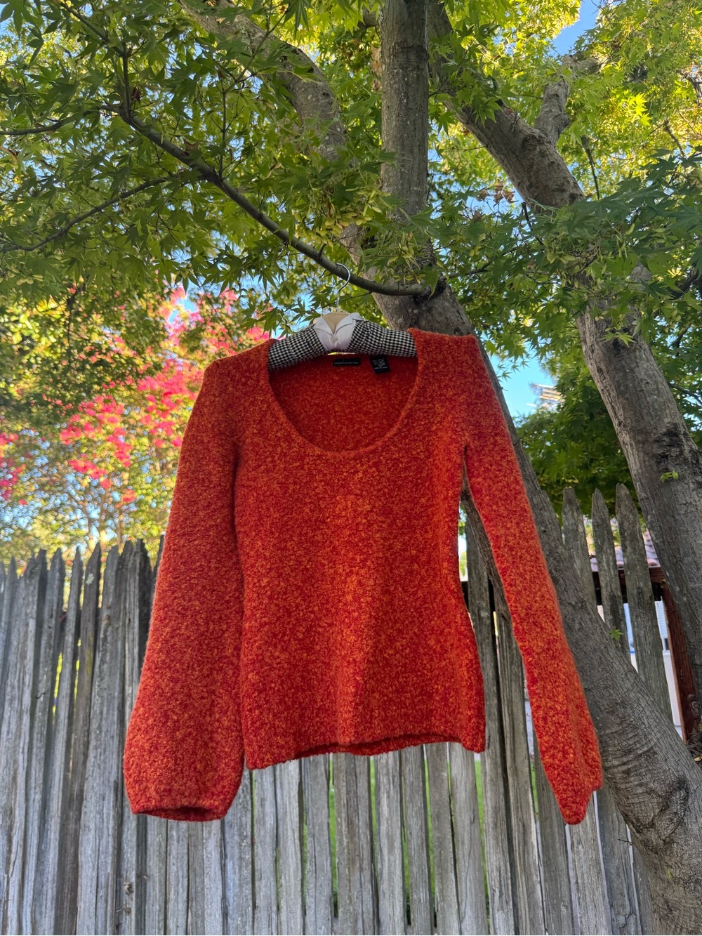 Moda International Burnt Orange Scoop Neck Sweater